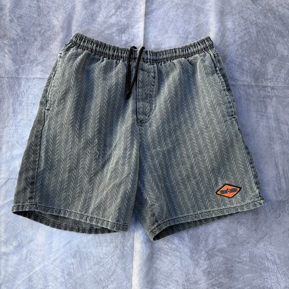Men's Vintage 90's Surf Rags Black Textured Above the Knee Shorts Trunks Sz L - Picture 1 of 7